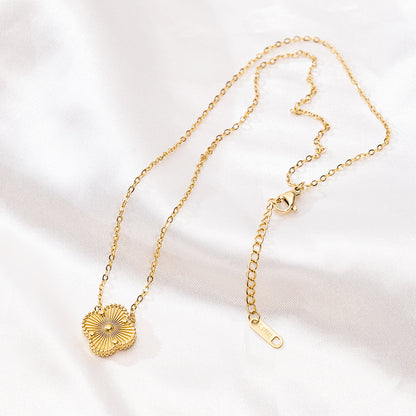 Collana Quadrifoglio Oro/Argento